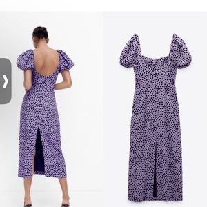 POLKA DOT MIDI DRESS